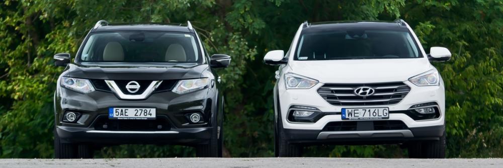 So sánh thiết kế đầu xe Hyundai SantaFe 2017 và Nissan X-Trail 2017 Thiết kế đầu xe Hyundai SantaFe 2017 và Nissan X-Trail 2017