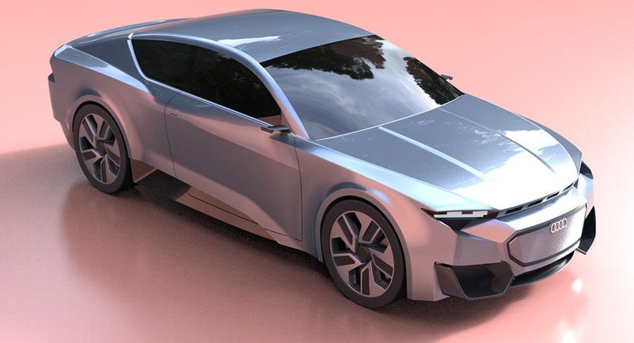 Bản 3D của mẫu thiết kế Audi GT của sinh viên thiết kế Audi GT