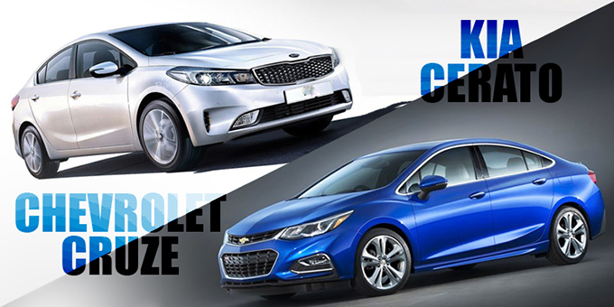 So sánh xe Chevrolet Cruze 2017 và Kia Cerato 2017