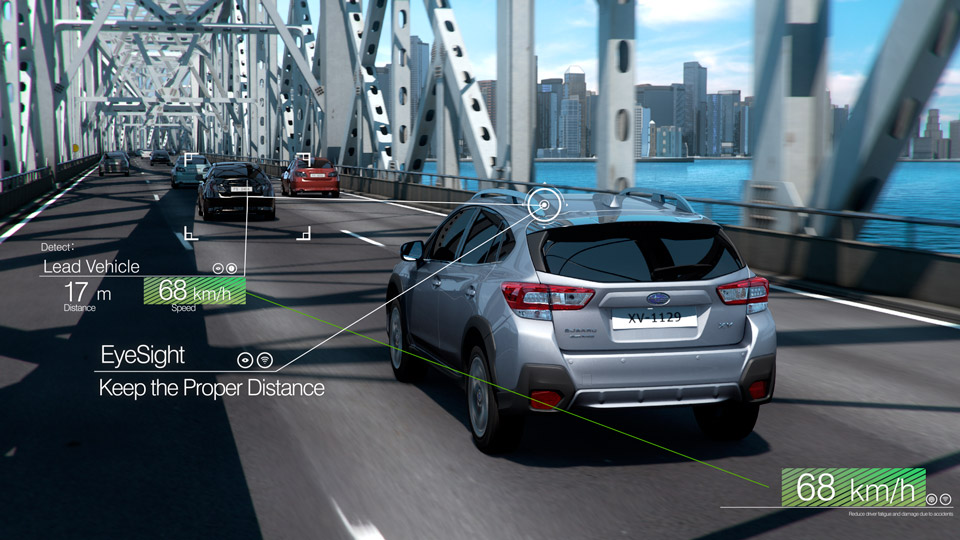 Công nghệ xe Subaru Eyesight cho xe di chuyển ổn định