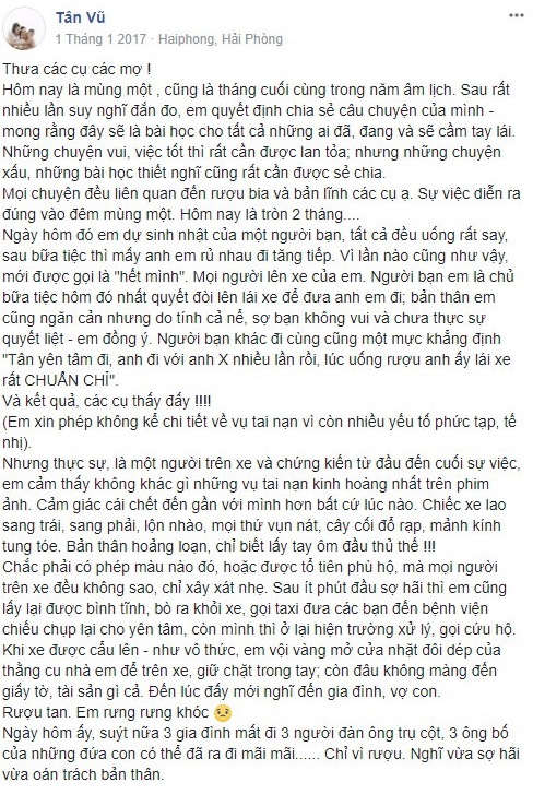 Chia sẻ của ông bố Hải Phòng về vụ tai nạn Chia sẻ của ông bố Hải Phòng về vụ tai nạn