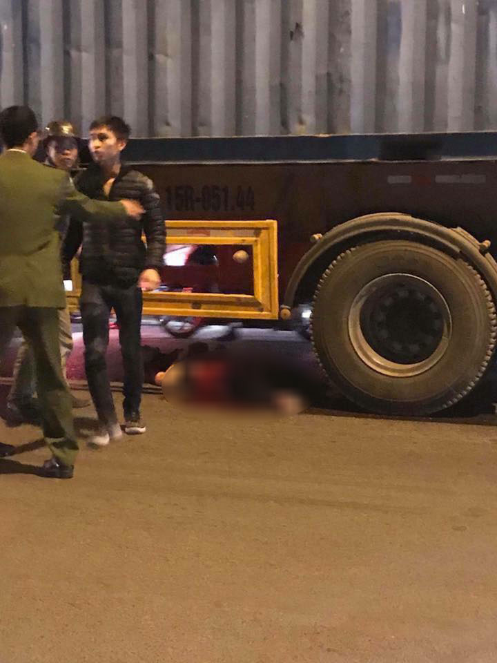 Tai nạn xe container tại Hải Phòng