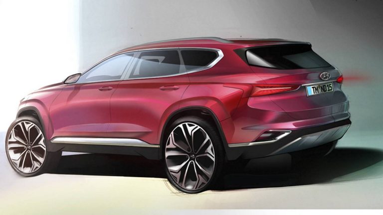 Đuôi xe của Hyundai Santa Fe 2019