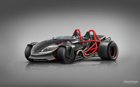 Phác thảo hình ảnh ô tô được phát triển từ các hãng mô tô Phác thảo hình ảnh ô tô được phát triển từ các hãng mô tô