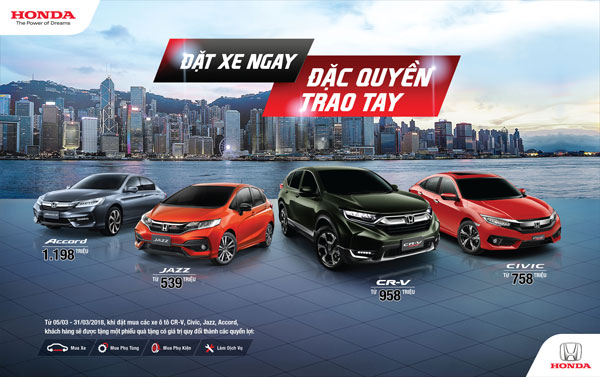 Giá xe nhập khẩu của Honda Việt Nam sẽ  giữ nguyên khi sang quý 2?