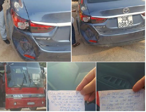 Hành động hiếm thấy sau khi làm móp đuôi Mazda 6