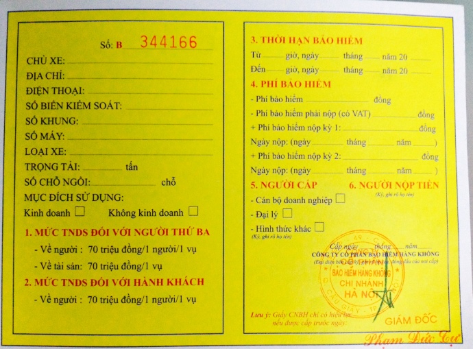 Xử phạt lái xe không có bảo hiểm trách nhiệm dân sự