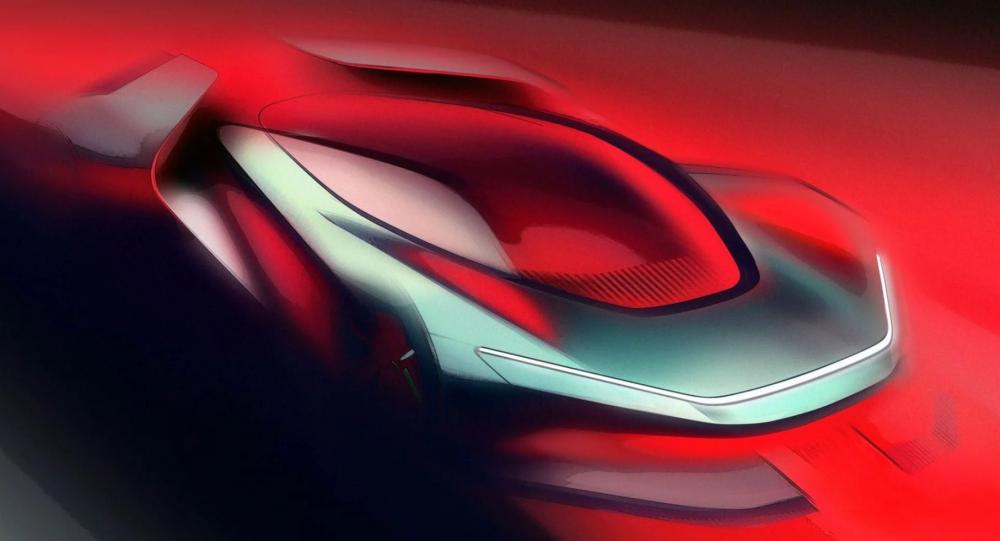 Hình ảnh phác họa về PF0, hypercar điện của Automobili Pininfarina pf0
