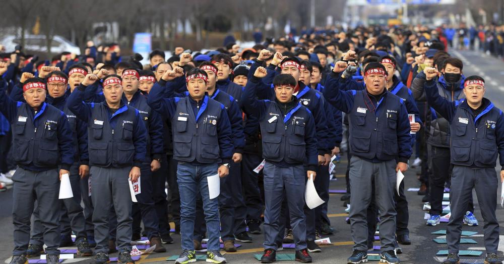 Công nhân GM Hàn Quốc biểu tình đòi quyền lợi