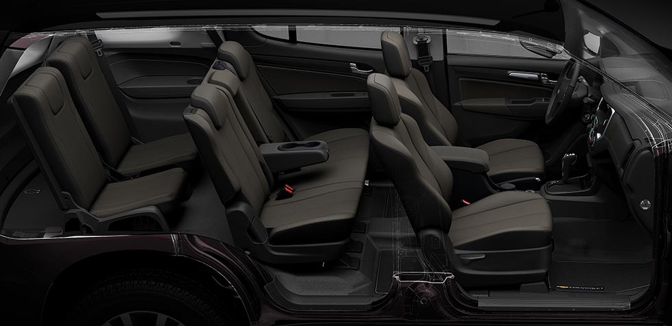 Nội thất với 7 chỗ ngồi cùng hàng loạt trang thiết bị tiện nghi của Chevrolet Trailblazer Nội thất với 7 chỗ ngồi cùng hàng loạt trang thiết bị tiện nghi của Chevrolet Trailblazer