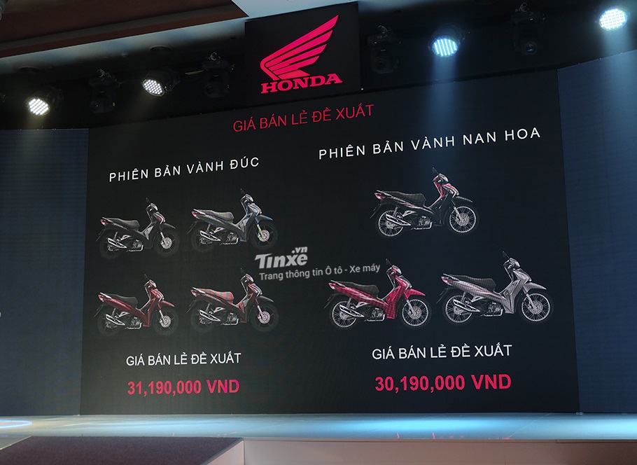 Giá bán lẻ đề xuất của xe Honda Future 125 2018