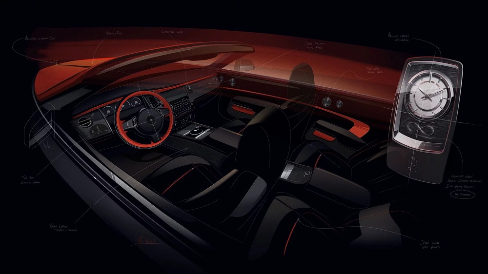 Nội thất của Rolls-Royce Dawn Adamas Collection Nội thất của Rolls-Royce Dawn Adamas Collection