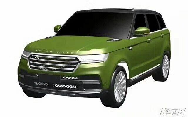 Hình ảnh rò rỉ của mẫu SUV Zotye mới với thiết kế giống Range Rover Sport