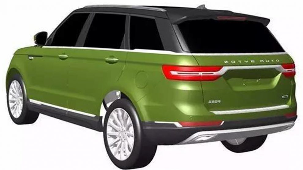 Hình ảnh rò rỉ của mẫu SUV Zotye mới với thiết kế giống Range Rover Sport