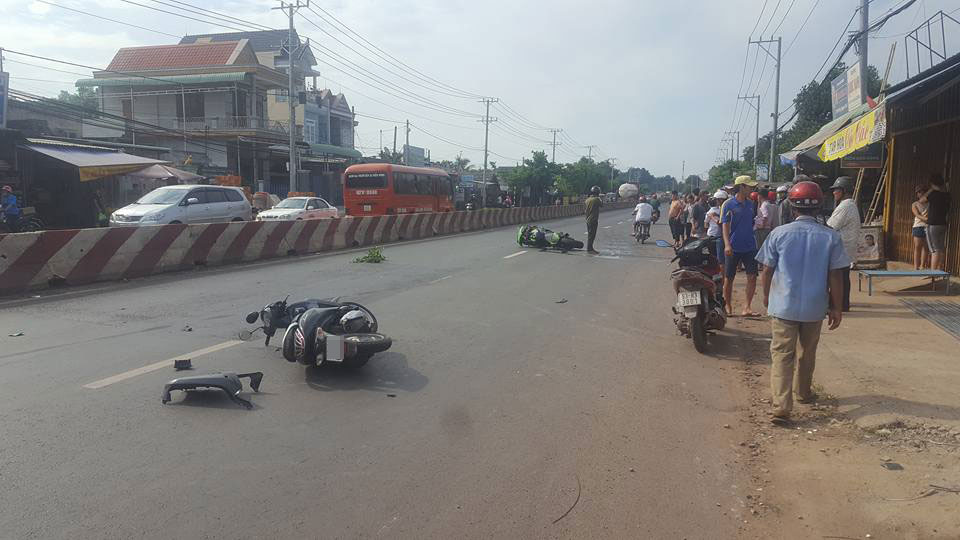 Người điều khiển xe máy bị thương nặng sau vụ tai nạn