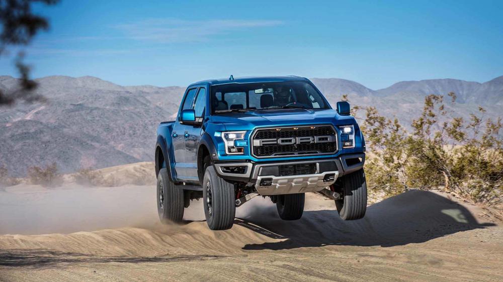 Các cảm biến nhận biết được cả khi nào Ford F-150 Raptor 2019 bay trên không trung