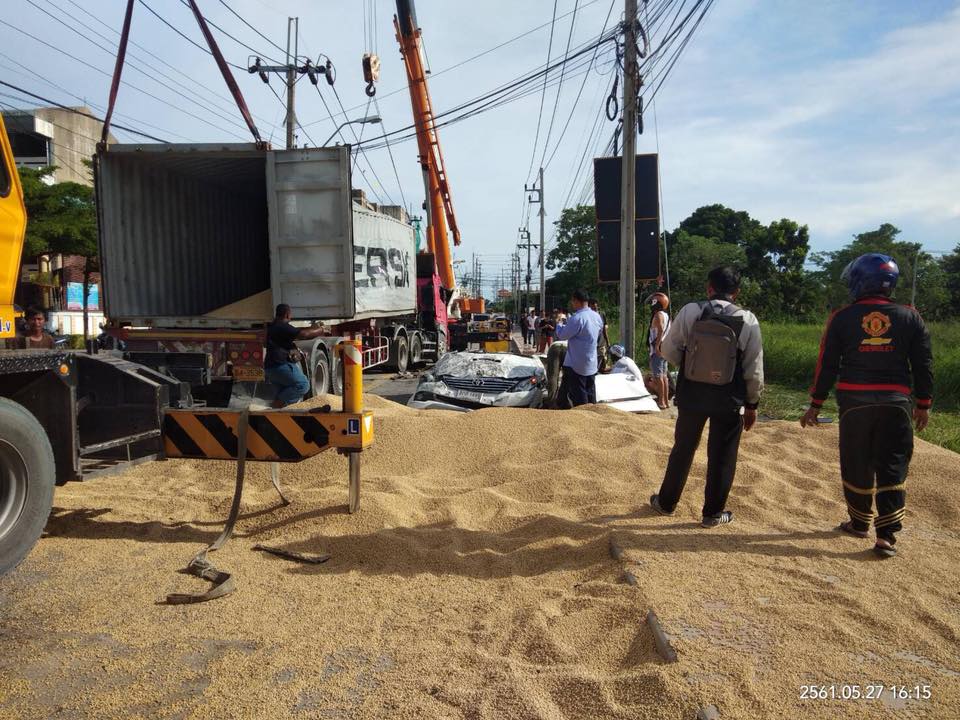 Hạt đậu nành văng khắp nơi