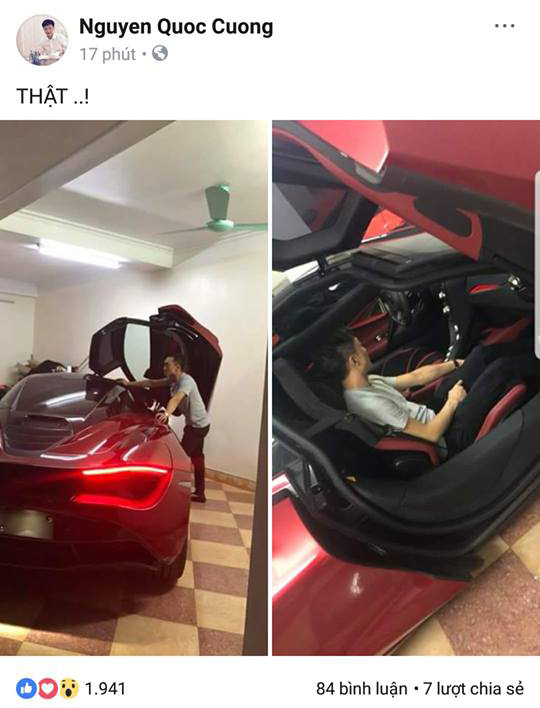 Cường đô la chia sẻ ảnh đi xem siêu phẩm McLaren 720S thứ 2 tại Việt Nam