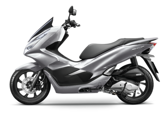 Mẫu Honda PCX màu bạc đen