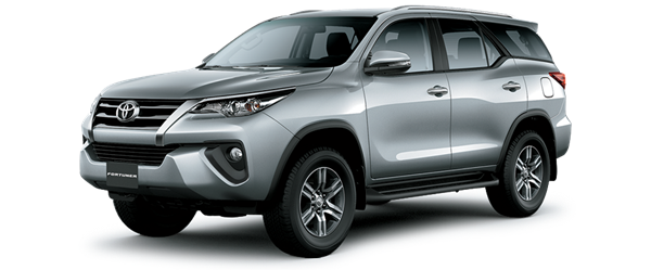 Mẫu Toyota Fortuner màu bạc