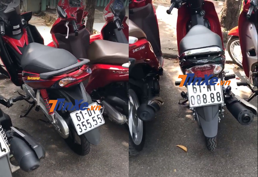 Honda Wave RSX biển số tứ quý 5 và chiếc Yamaha Sirius RC đeo biển kiểm soát tứ quý 8 Honda Wave RSX biển số tứ quý 5 và chiếc Yamaha Sirius RC đeo biển kiểm soát tứ quý 8