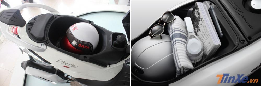 Cốp xe Piaggio Liberty và Honda SH Mode