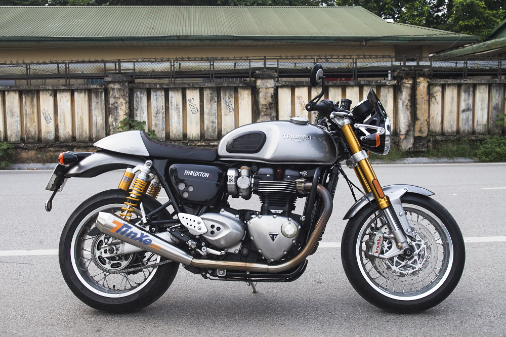 Triumph Thruxton R 2017 được phát triển từ động cơ của mẫu Triumph Bonneville T120