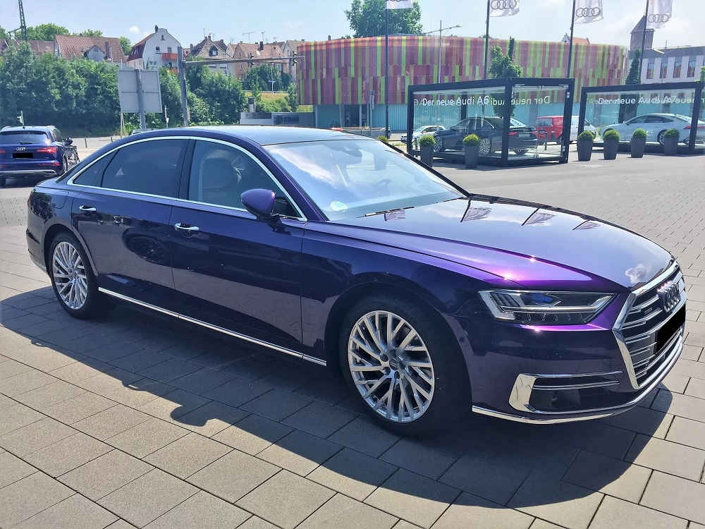 Audi A8L 2018 màu tím mộng mơ Audi A8L 2018 màu tím mộng mơ
