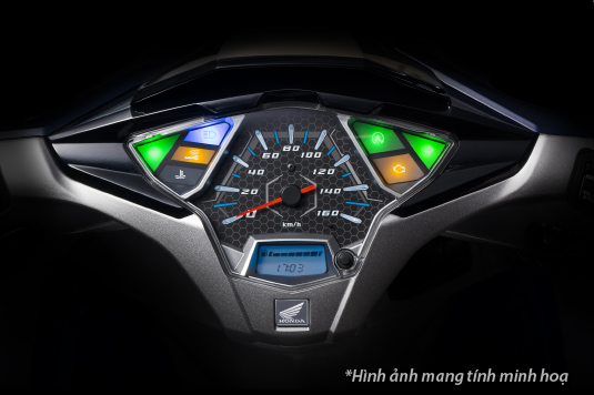 Thiết kế mặt đồng hồ của Honda Air Blade 