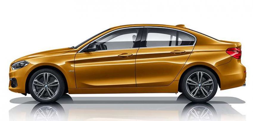 Bản cao cấp của BMW 1-Series Sedan 2018 đi kèm vành 17 inch