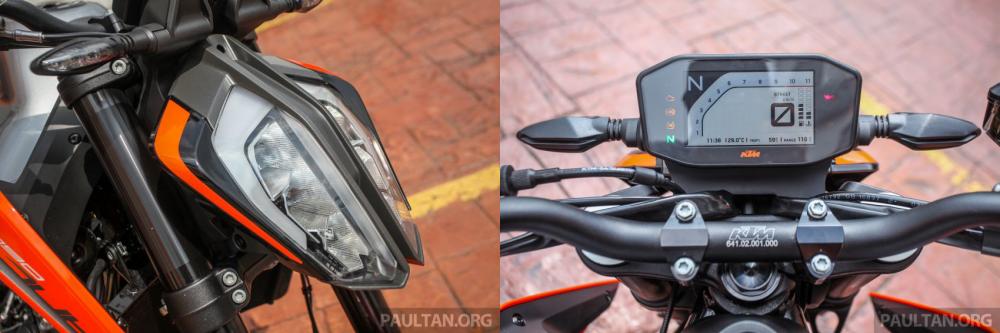 KTM 790 Duke trang bị đèn pha LED và màn hình màu TFT cao cấp
