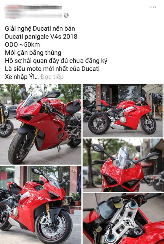 Hơn 6 tháng sở hữu, biker Hà thành rao bán lại chiếc Ducati Panigale V4 S đầu tiên đặt chân đến Việt Nam Hơn 6 tháng sở hữu, biker Hà thành rao bán lại chiếc Ducati Panigale V4 S đầu tiên đặt chân đến Việt Nam