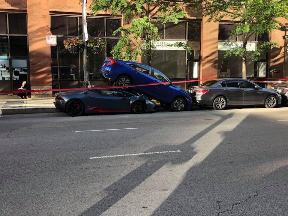 Hiện trường vụ tai nạn nhìn từ xa