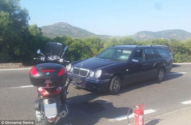 Hiện trường vụ tai nạn liên quan đến diễn viên George Clooney