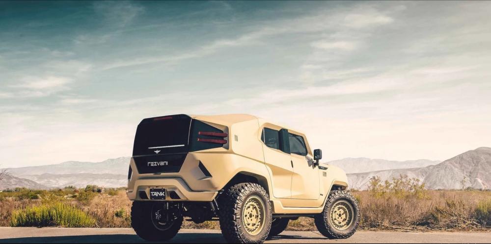 Rezvani Tank Military Edition phải sử dụng hệ thống treo được gia cố để chịu được sức nặng của xe Rezvani Tank Military Edition phải sử dụng hệ thống treo được gia cố để chịu được sức nặng của xe