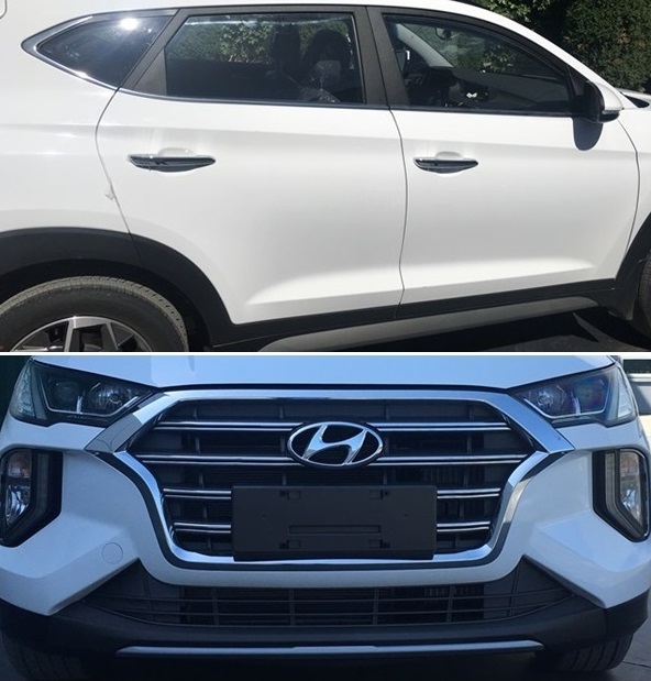 Thiết kế sườn xe và đầu xe của Hyundai Tucson 2019 ở Trung Quốc