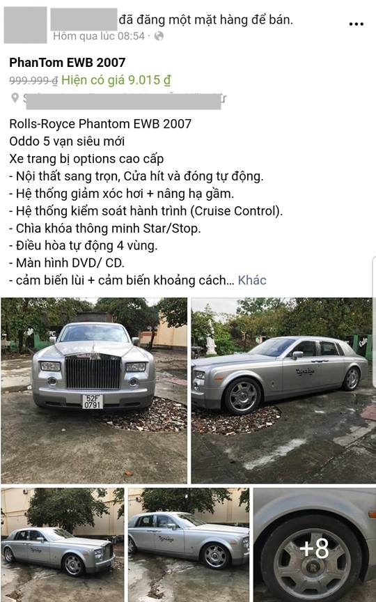 Thông tin rao bán chiếc Rolls-Royce Phantom đầu tiên tại Việt Nam Thông tin rao bán chiếc Rolls-Royce Phantom đầu tiên tại Việt Nam