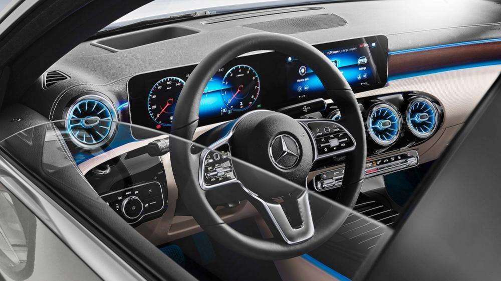 Cận cảnh vô lăng của Mercedes-Benz A-Class Sedan 2019 Cận cảnh vô lăng của Mercedes-Benz A-Class Sedan 2019