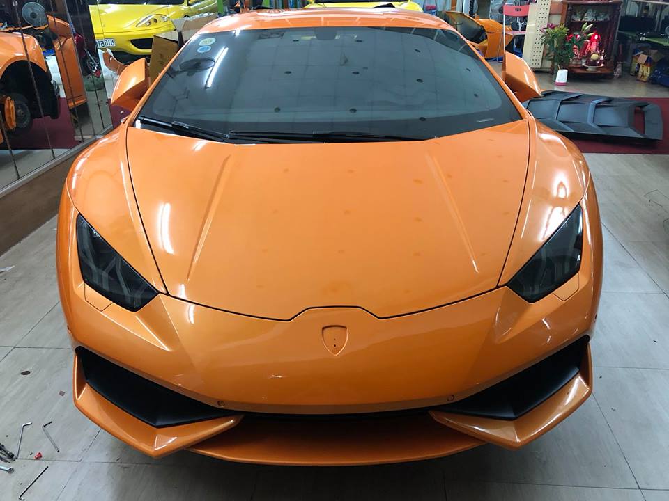 siêu xe Lamborghini Huracan LP610-4 màu cam về zin