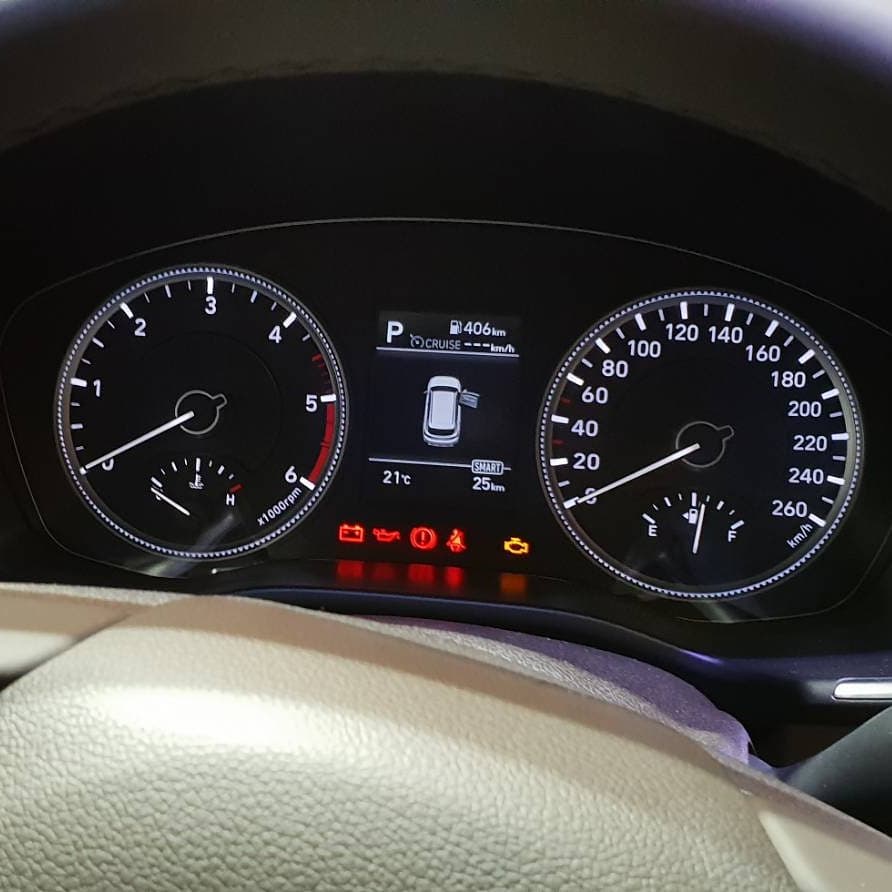 Bảng đồng hồ của Hyundai Santa Fe 2019 