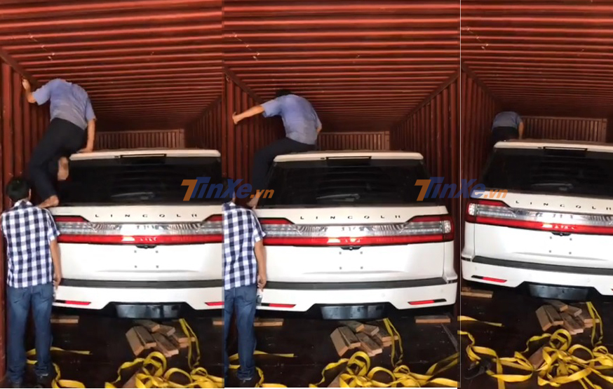Để đưa chiếc Lincoln Navigator Black Label L 2018 độc nhất vô nhị tại Việt Nam từ trong container ra bên ngoài cũng gây không ít khó nhọc cho đơn vị nhập xe
