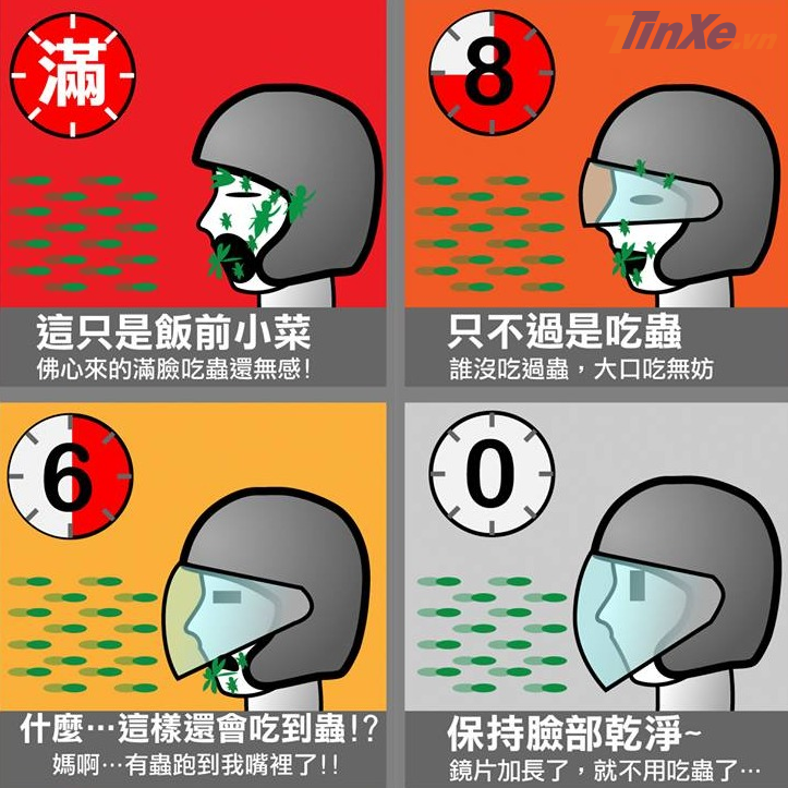 Mũ bảo hiểm 3/4 có kính sẽ giúp che mưa, nắng và bụi bặm tốt hơn cho người dùng. Mũ bảo hiểm 3/4 có kính sẽ giúp che mưa, nắng và bụi bặm tốt hơn cho người dùng.