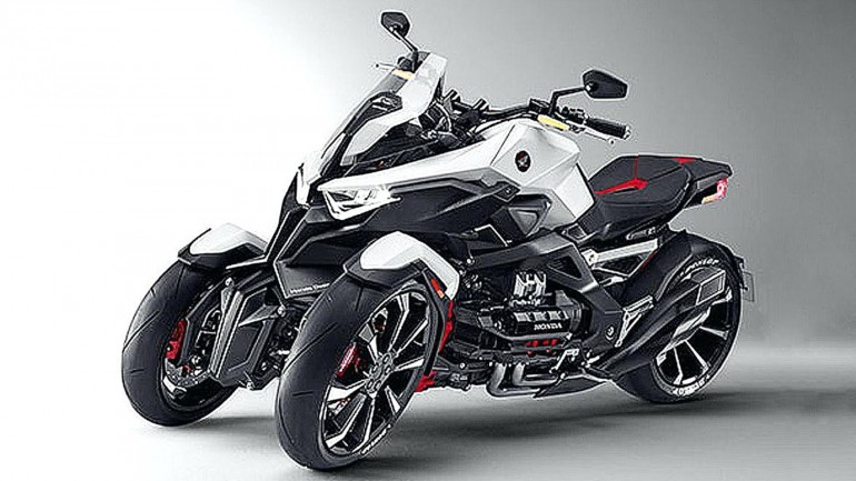 Honda vẫn đang “loay hoay” với công nghệ mô tô ba bánh nghiêng