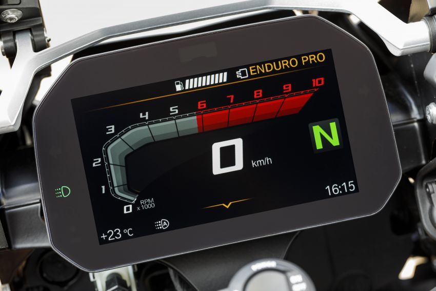 Màn hình màu TFT trên BMW R1250GS 2019 Màn hình màu TFT trên BMW R1250GS 2019