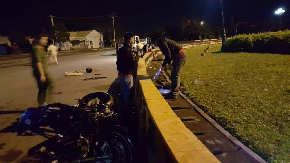 Bùng binh nơi xảy ra tai nạn