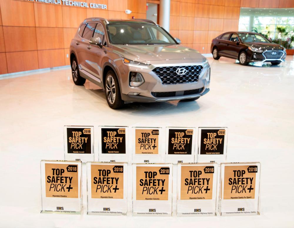 Hyundai được vinh danh là nhà sản xuất ô tô an toàn nhất Mỹ trong năm 2018 với 10 giải thưởng từ IIHS