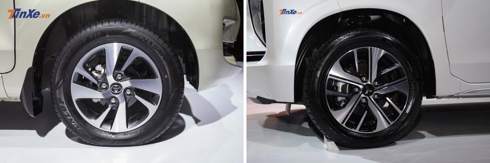 Avanza sử dụng vành 14 inch cho bản MT, 15 inch cho bản AT. Trong khi Xpander trang bị mâm 16 inch Avanza sử dụng vành 14 inch cho bản MT, 15 inch cho bản AT. Trong khi Xpander trang bị mâm 16 inch
