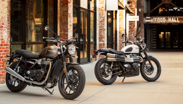 Cặp đôi Triumph Street Twin và Street Scrambler 2019 được ra mắt tại Intermot 2018
