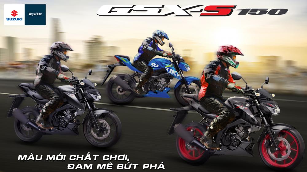 Bộ ba màu mới của Suzuki GSX-S150 Bộ ba màu mới của Suzuki GSX-S150