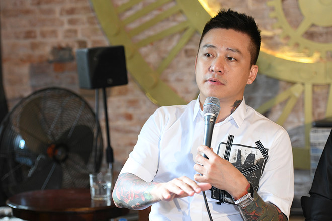 Tuấn Hưng trong buổi gặp báo chí vào sáng nay